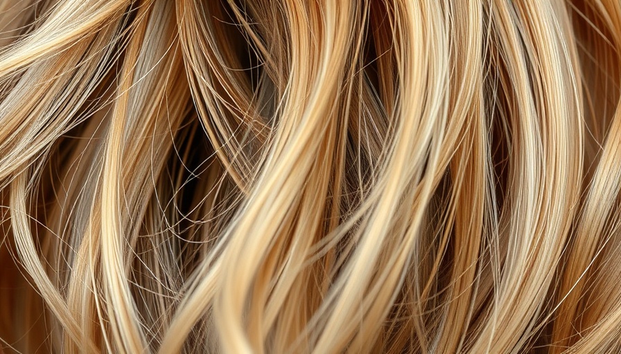 Close-up of light brown hair with detailed strands, illustrating hair health.