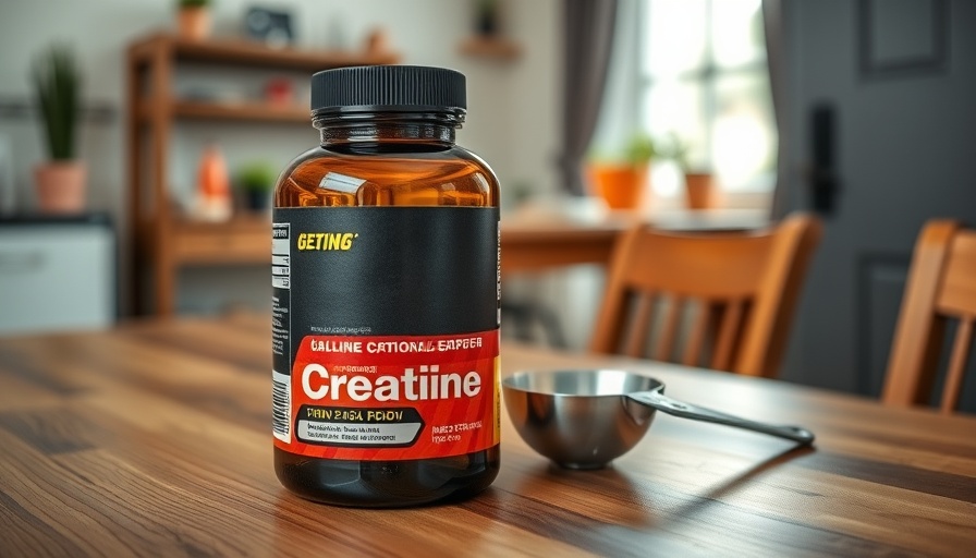 Creatine for women supplement bottle with measuring scoop.