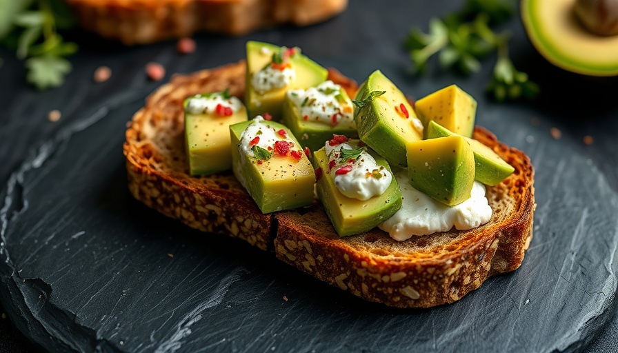 Protein-rich avocado toast with cottage cheese for older adults.