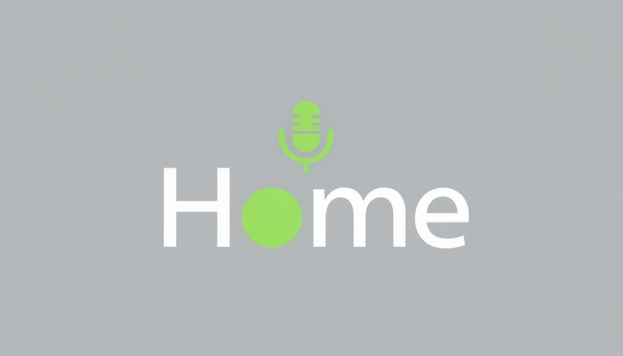 Minimalist logo for 'The Home Show' with microphone icon.