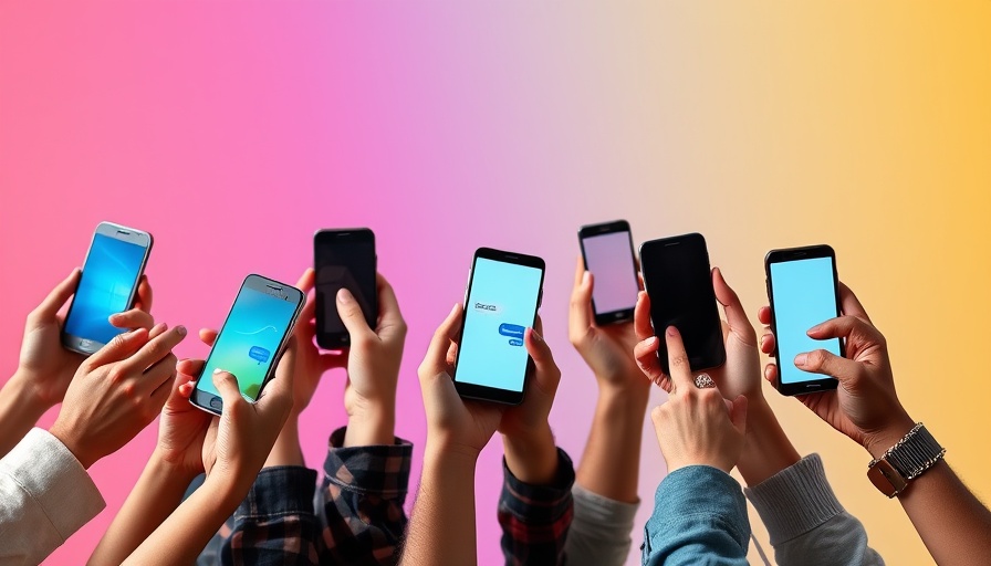Diverse hands using phones, symbolizing friendship apps for seniors.