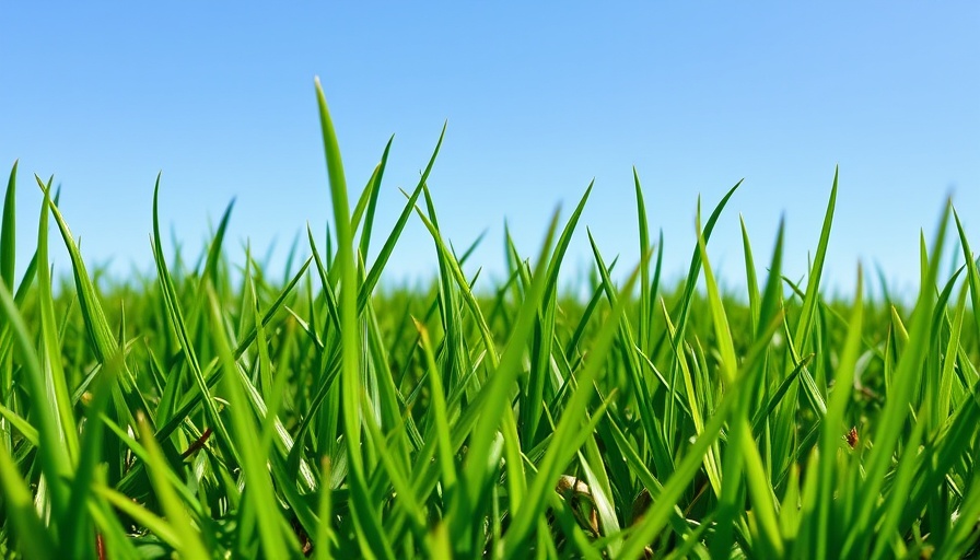 Lush green grass field under bright sunlight, best grass seed for your region.