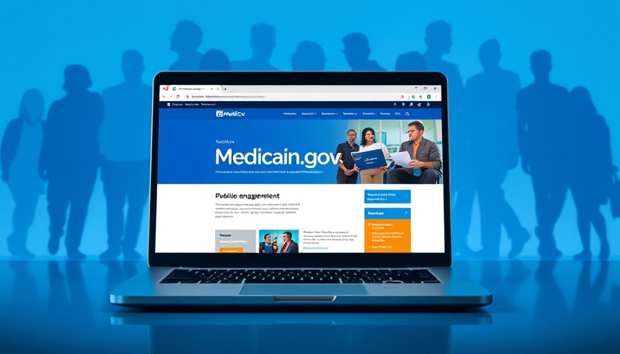 Laptop showing Medicaid.gov homepage, Georgia Medicaid work requirement costs concept.