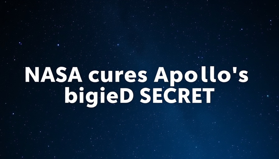 Starry sky backdrop with text 'NASA Cures Apollo's Buried SECRET'