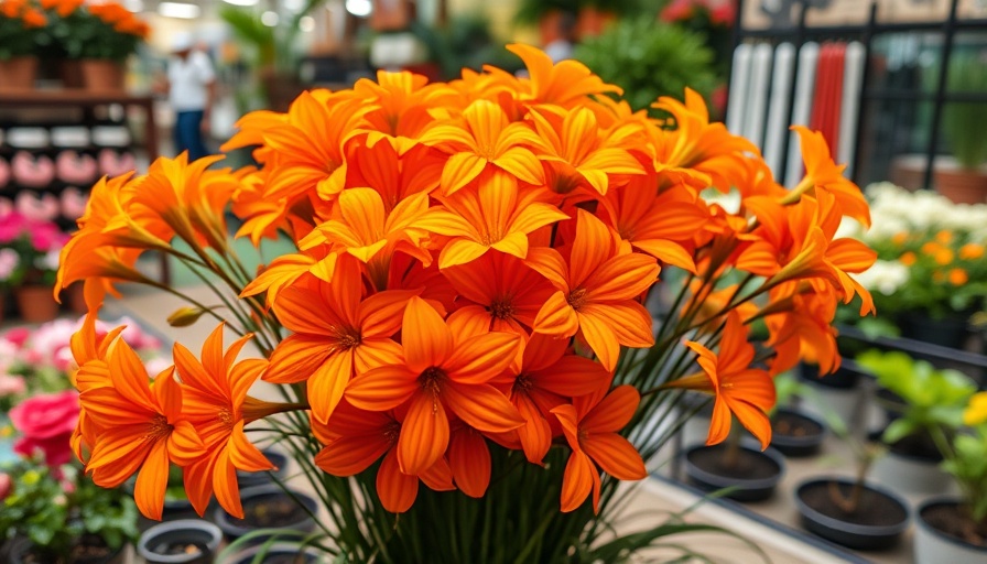 Colorful flowers at garden center for lawn care services in Shelby MI.