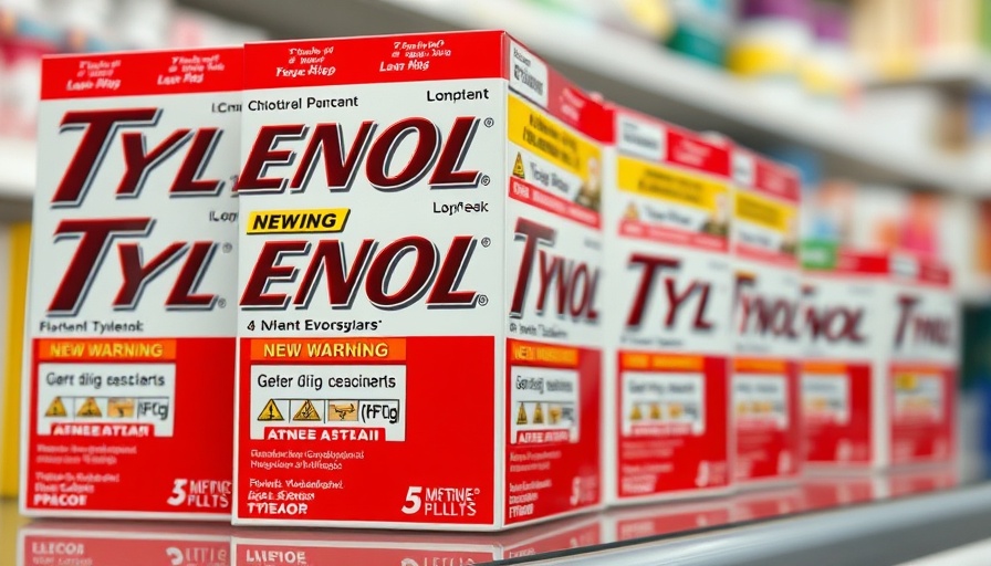 Tylenol box highlighting warnings about autism risks.