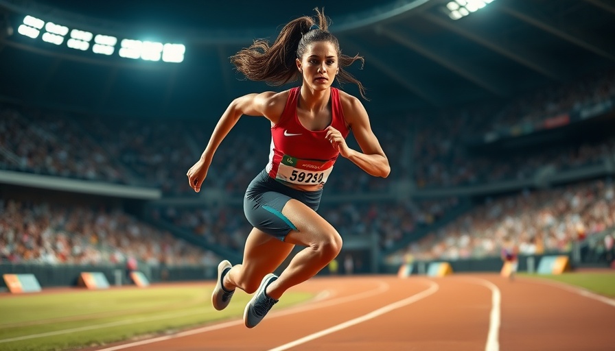 Dynamic female athlete showcasing beauty and sports for women athletes.