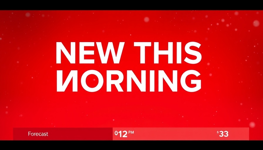 New this morning text on red background, Columbia City.