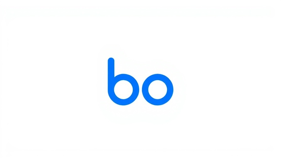 Minimalistic blue 'b' logo design, sleek modern style.