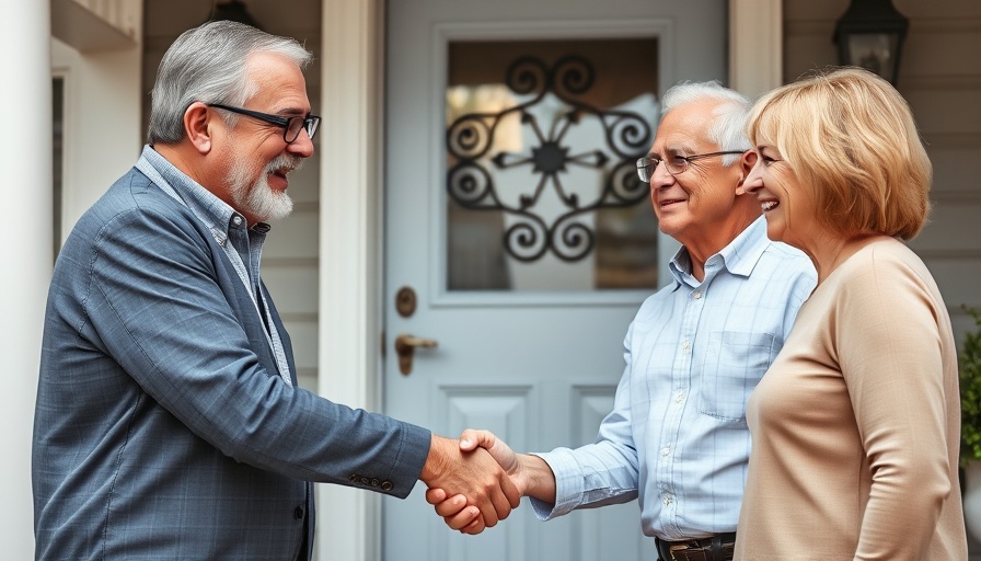 Professionals shaking hands at a porch for financial planning services USA.