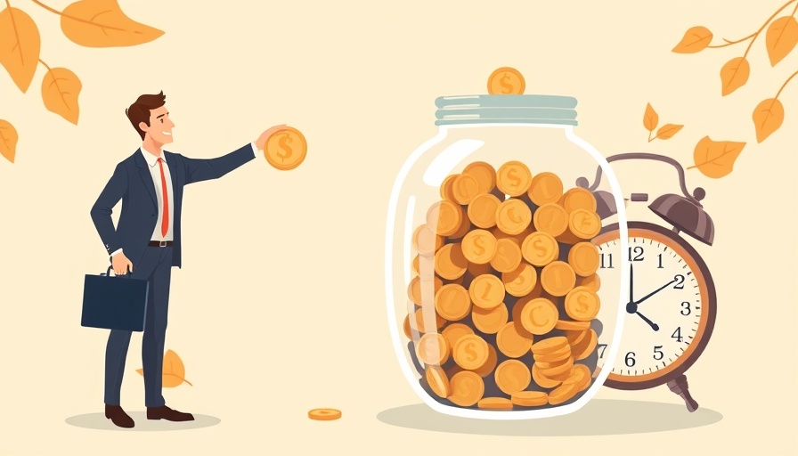 Cash balance plans retirement concept with cartoon businessman and savings jar