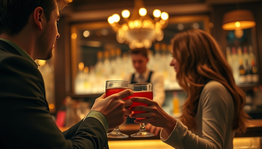 Intimate bar scene illustrating age limit for dating.