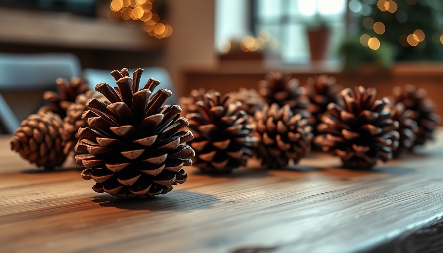 Array of pine cones on table for tree identification segment.