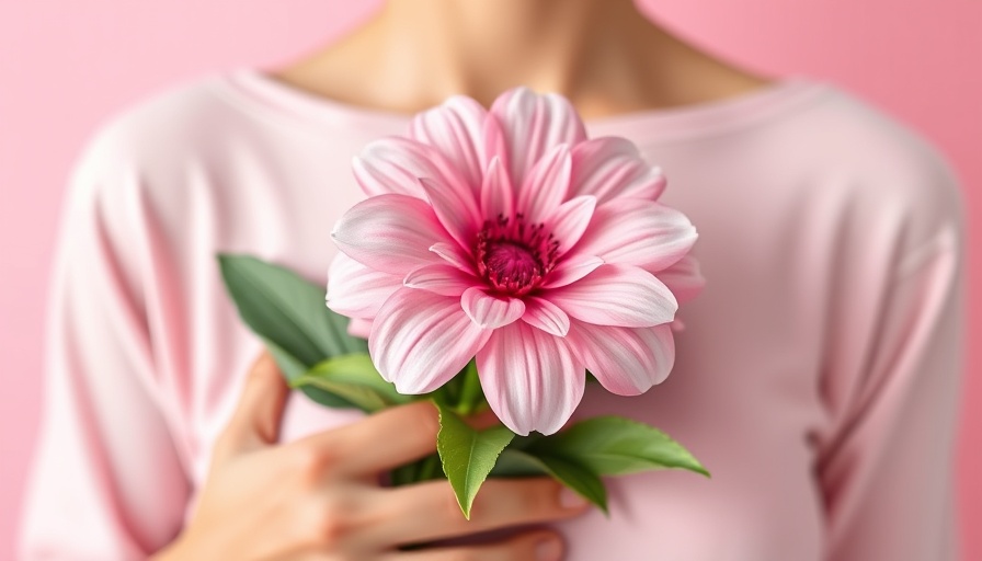 Soft pink flowers symbolizing early symptoms of breast cancer awareness.