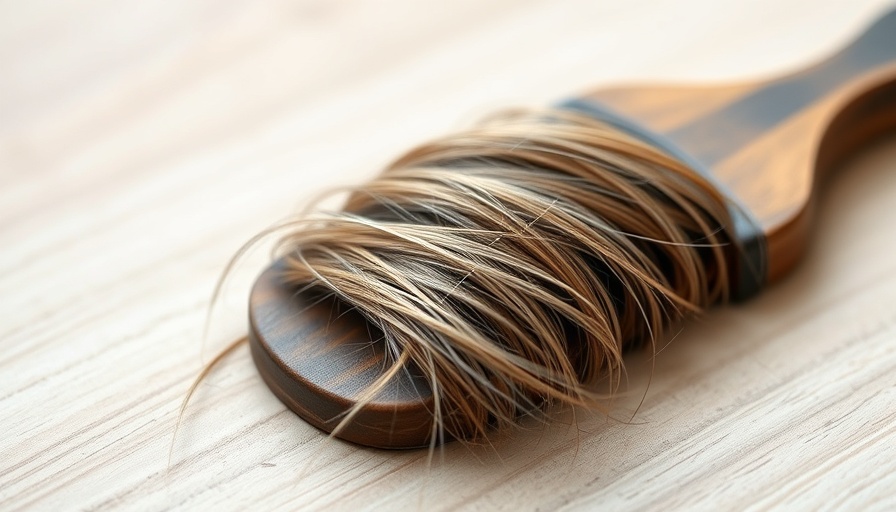 Hairbrush with loose hair depicting common causes of hair thinning.