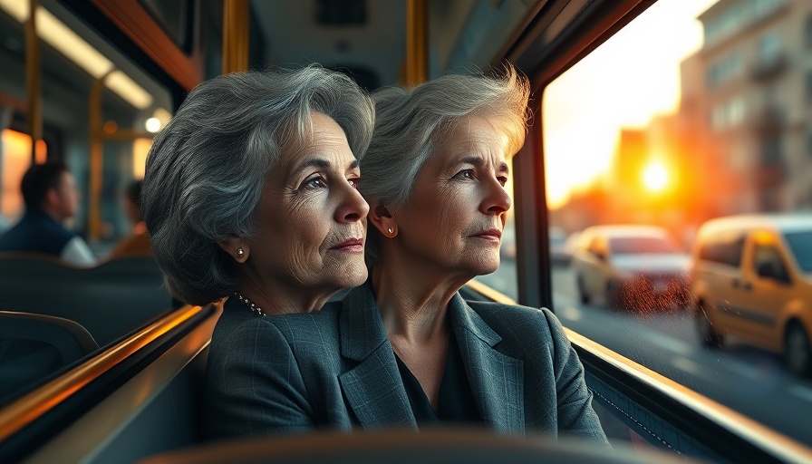 Older woman thinking on bus reflecting on applying for Social Security in Muskegon.