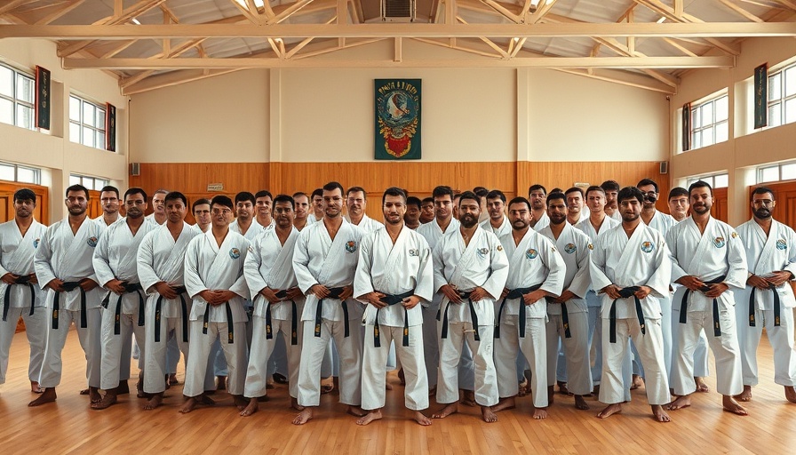 Karate seminar insights with group of practitioners in dojo.