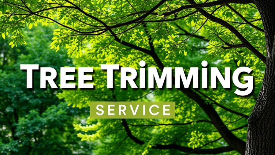 Vibrant poster for fall tree maintenance, showcasing professional arborists at work.