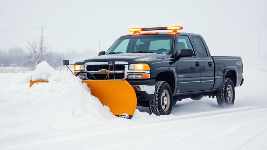 Snow removal near me in Muskegon: Car crash with snow plow in residential area.