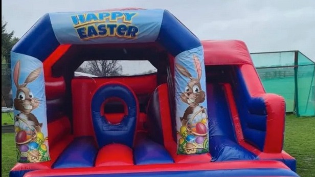 Hire a bouncy castle loike this special Easter bouncy castle to surprise the kids