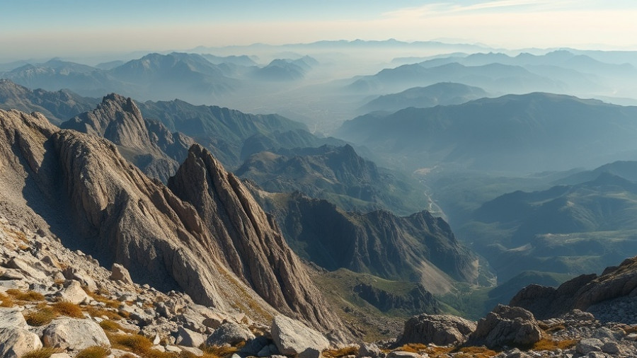 Mountainous terrain emphasizing hiking safety in Southern California.