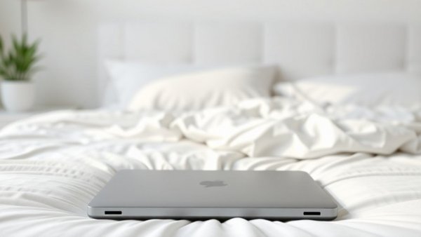 Laptop on bed illustrating chronic pain storytelling setting