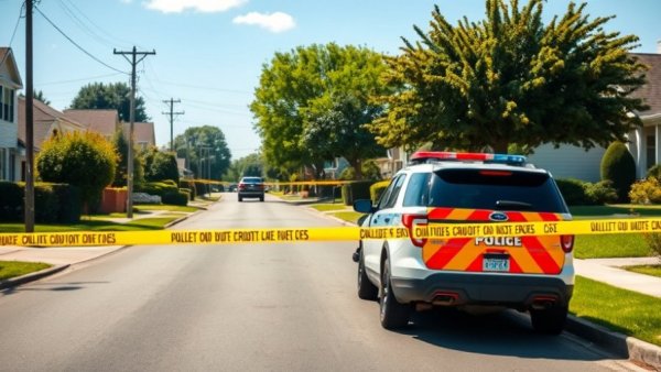 Police vehicle on sunny street in Santa Monica, community wellness context