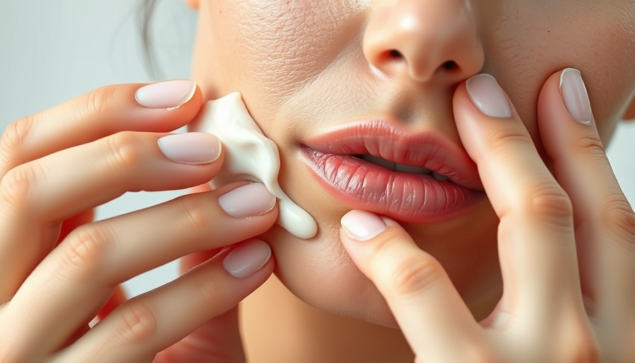 Applying heavy moisturizer: best option for dry skin close-up.