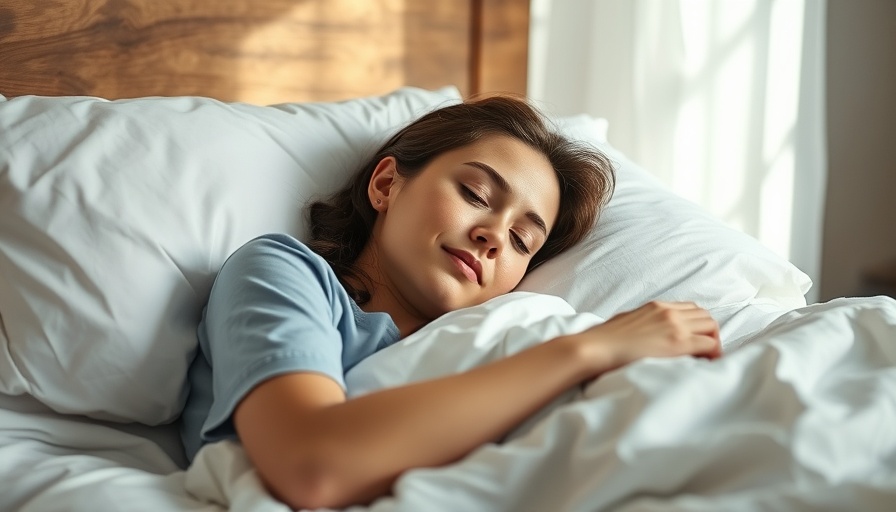 Woman sleeping on side for safe back position.