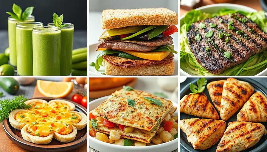 Free 7-Day Healthy Meal Plan collage featuring diverse meals.