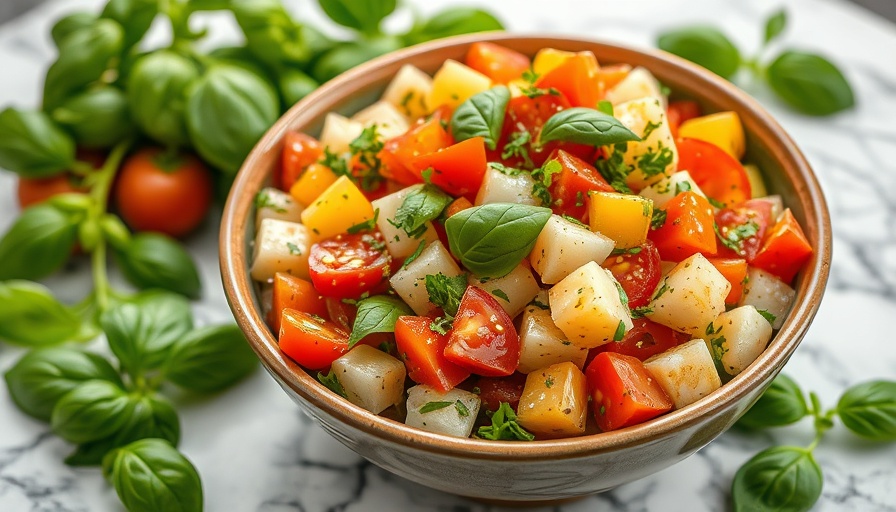 Vibrant Panzanella salad recipe with fresh ingredients.