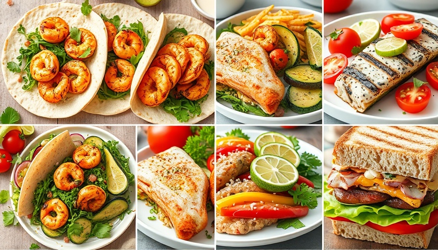 Vibrant collage for Free 7-Day Healthy Meal Plan featuring diverse dishes.