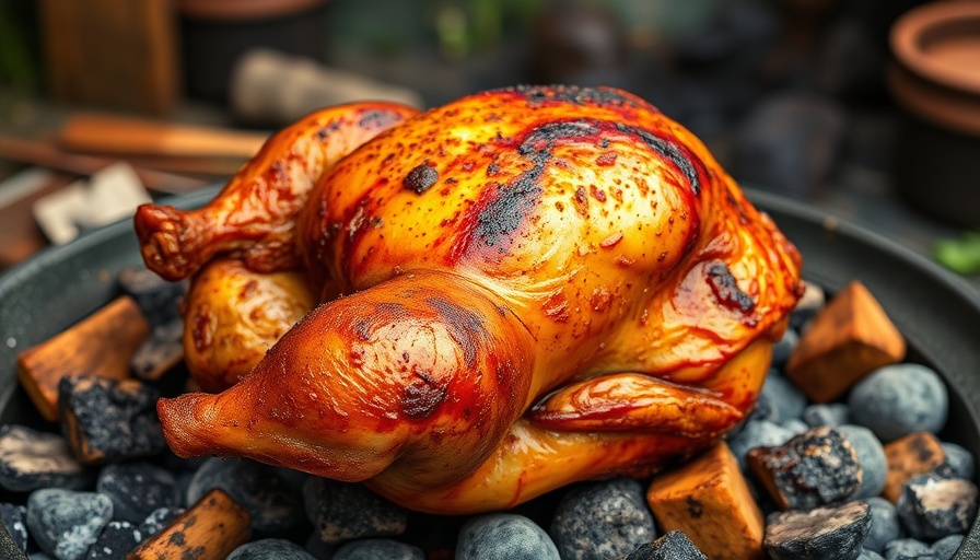 Traditional jerk-style chicken on rustic grill, Authentic Jamaican Jerk at Home.