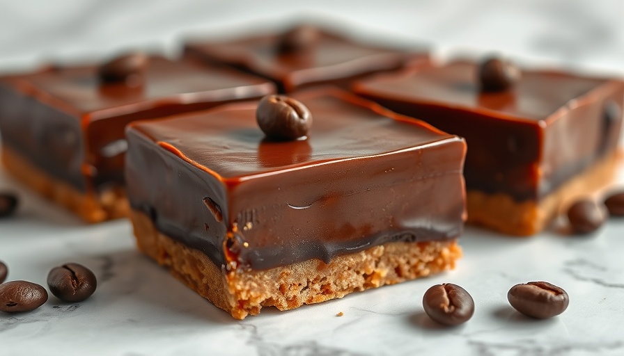 No-Bake Vegan Chocolate Espresso Caramel Bars detail