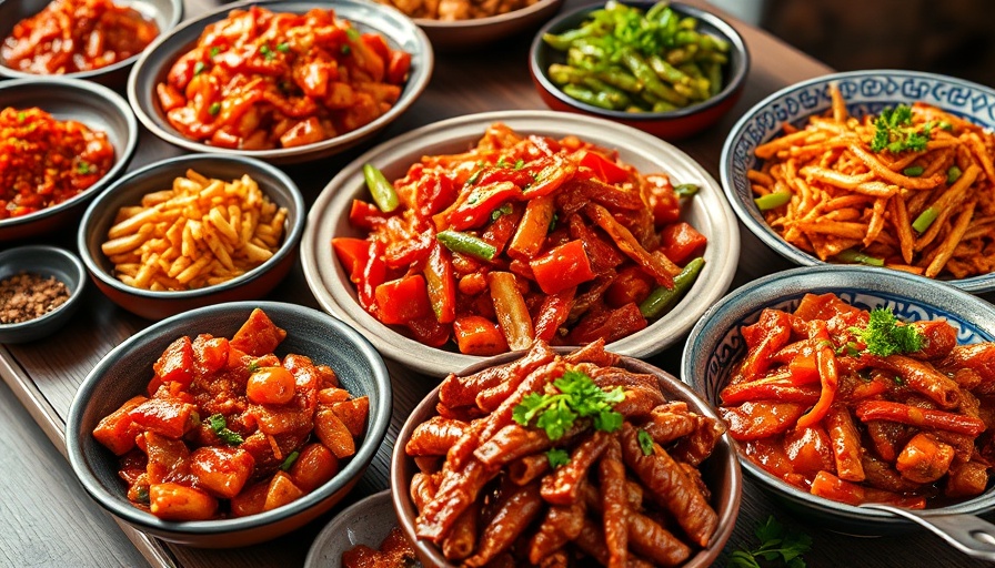 Sichuan Impression in Alhambra: vibrant spicy Chinese dishes on a table.