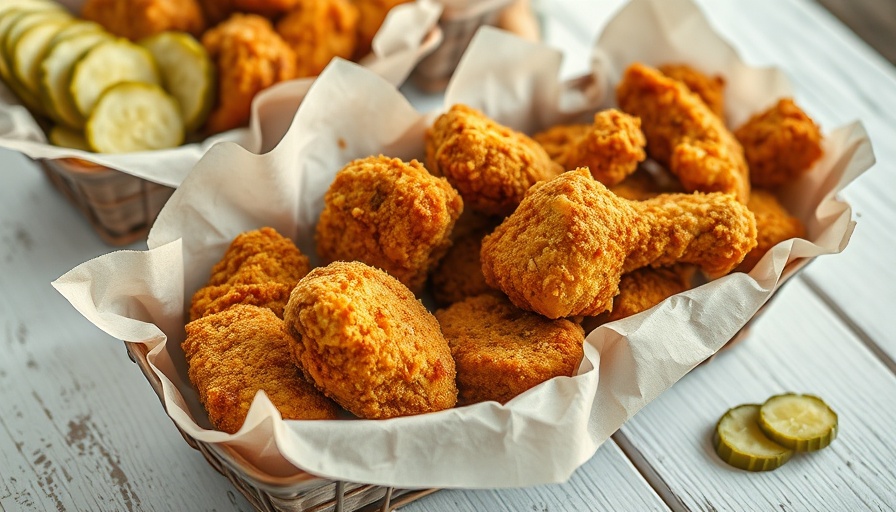 Crispy vegan Nashville-style hot tofu chicken with pickles.