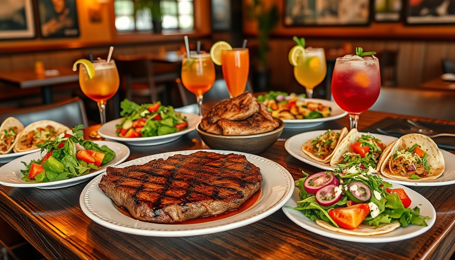 Gourmet food in LA featuring steak, tacos, and cocktails.
