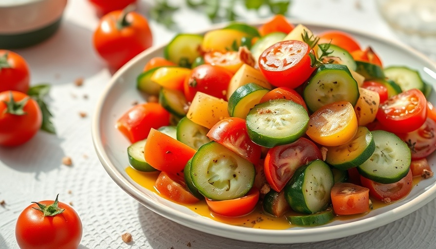 Vibrant cucumber tomato salad showcasing fresh ingredients and health benefits.