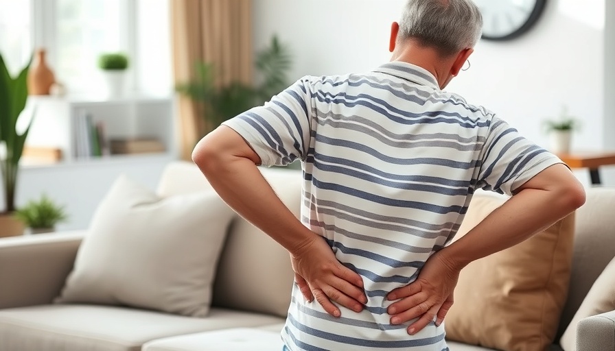 Person experiencing pinched sciatic nerve relief at home.