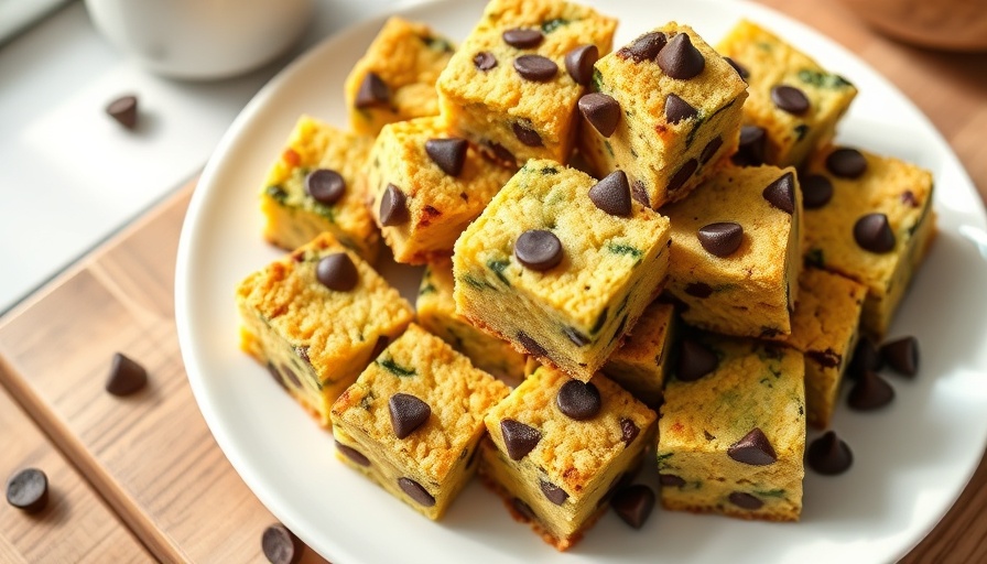 Vegan Zucchini Snack Cake with Chocolate Chips on white plate