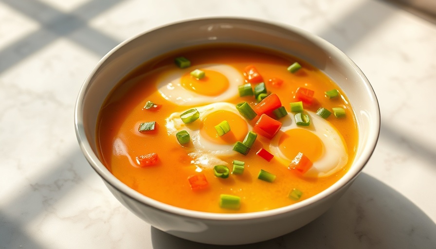 Chinese steamed eggs recipe with fresh garnishes.