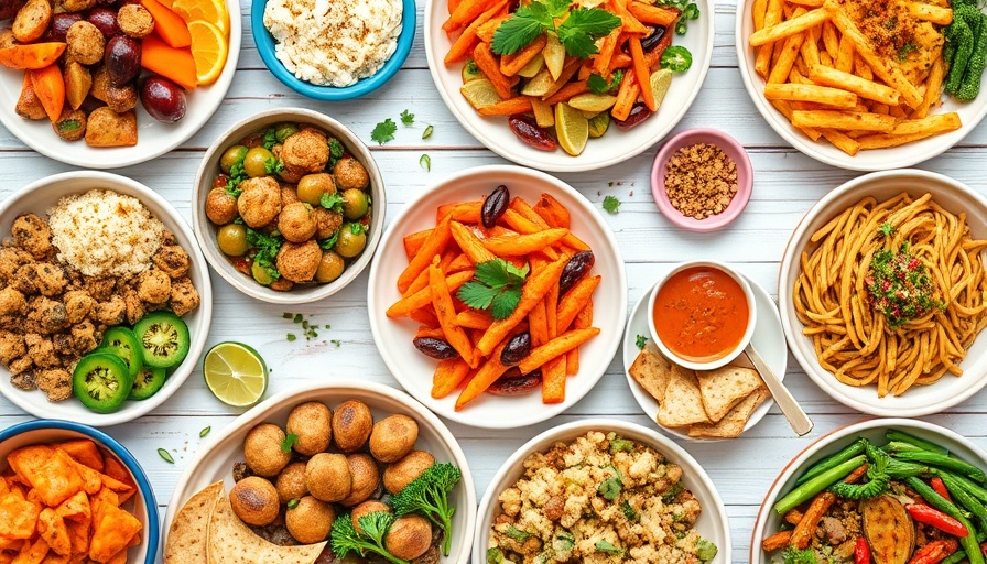 Colorful 7-day high-protein diet meal plan with diverse dishes.