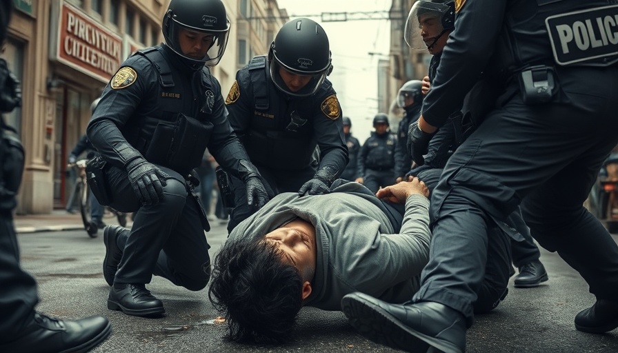 ICE Raids in Southern California, intense street-level scene.