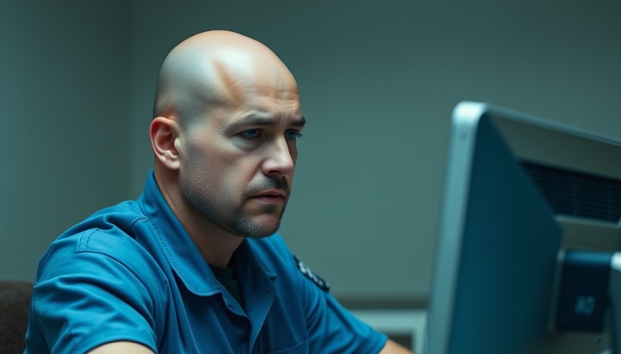 Bald man in prison uniform focused on screen; Menendez brothers parole denied.