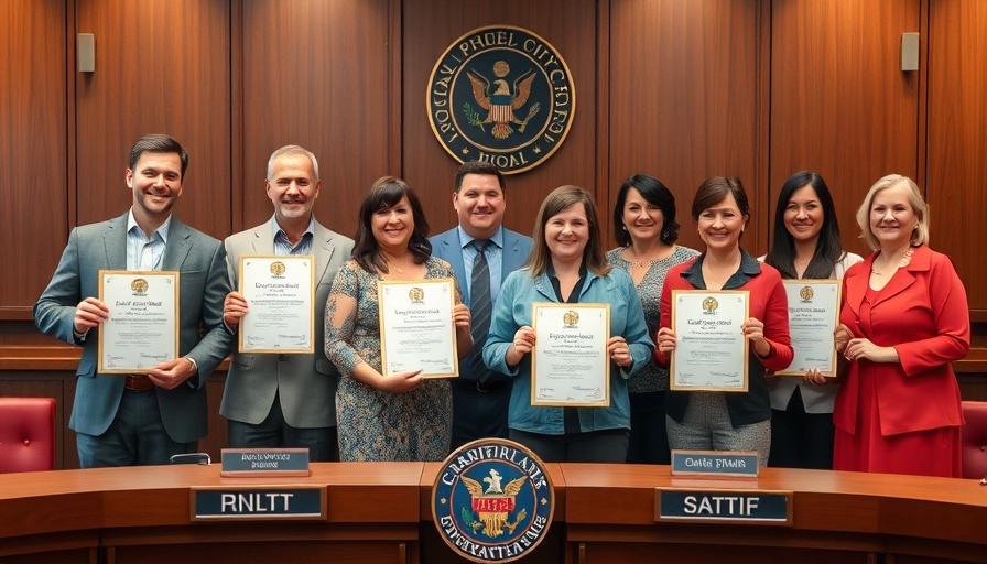 Teen surfers heroic ocean rescue award ceremony, Laguna Beach official recognition.