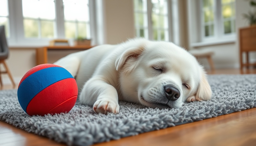 White dog lying listlessly on a rug, anemia in dogs concept.