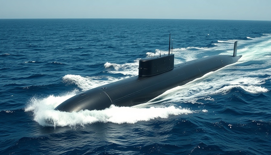 Virginia-class submarine navigating ocean waves during sea trials.