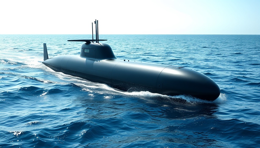 USS Massachusetts submarine during sea trials gliding through ocean.