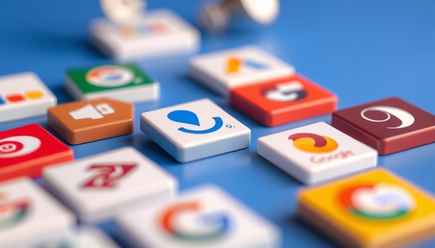 Google Lighthouse 13 concept: Google logo tiles on blue surface.