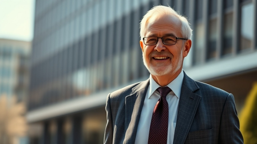 Corporate leader walking confidently outdoors for Intel foundry business recovery.